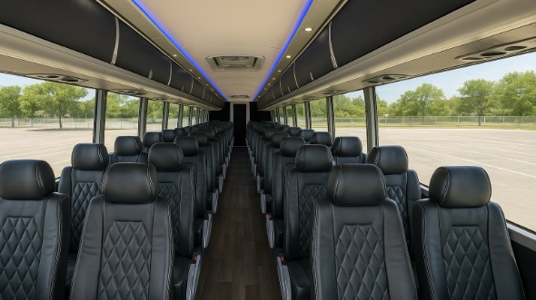 50 passenger charter bus interior evansville