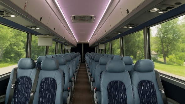 evansville 28 passenger minibus inside