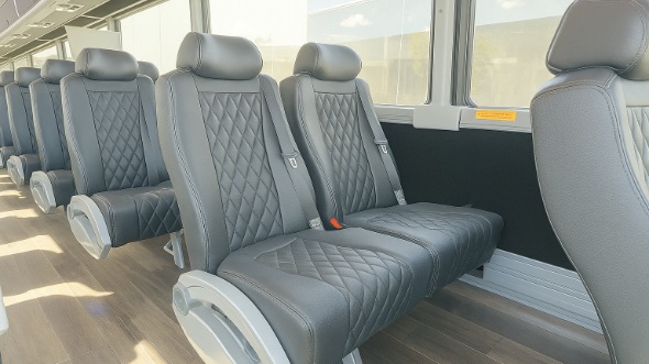 evansville 30 passenger minibus inside