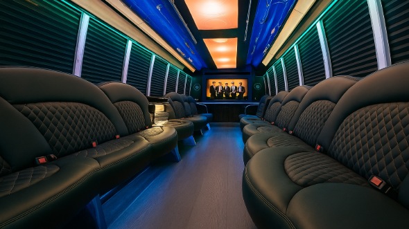 party bus rental interior evansville